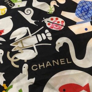 CHANEL Animal Print Scarf